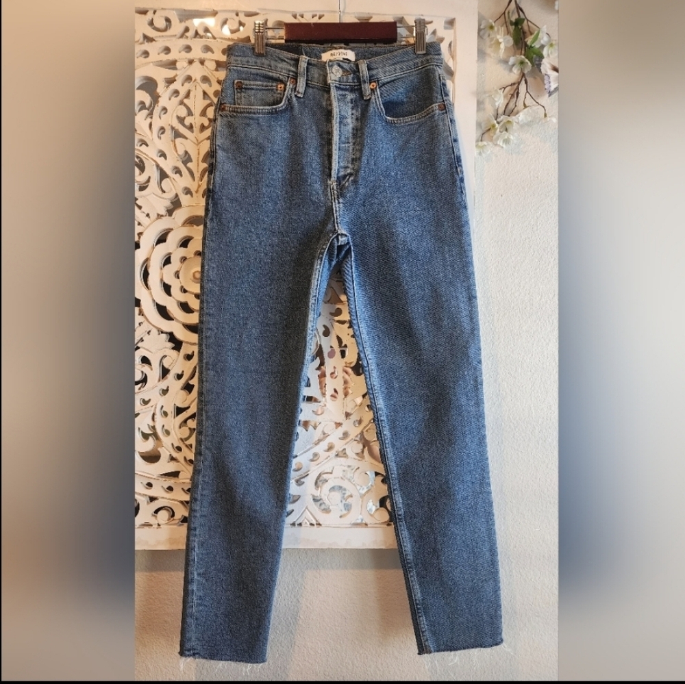 RE/DONE 90'S HIGH RISE ANKLE CROPPED  WOMENS JEANS SIZE 26